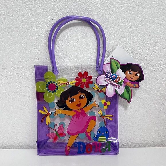 Nickelodeon Other - Nickelodeon Dora the Explorer Plastic Tote Party Gift Bag Purse 8" w/ TAGS